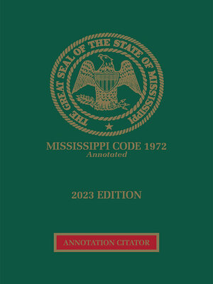 cover image of Mississippi Code Annotation Citator